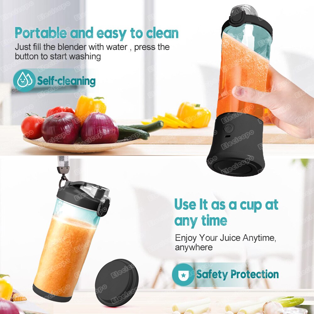 Mini Blender Portable pour Smoothie (Sans BPA)